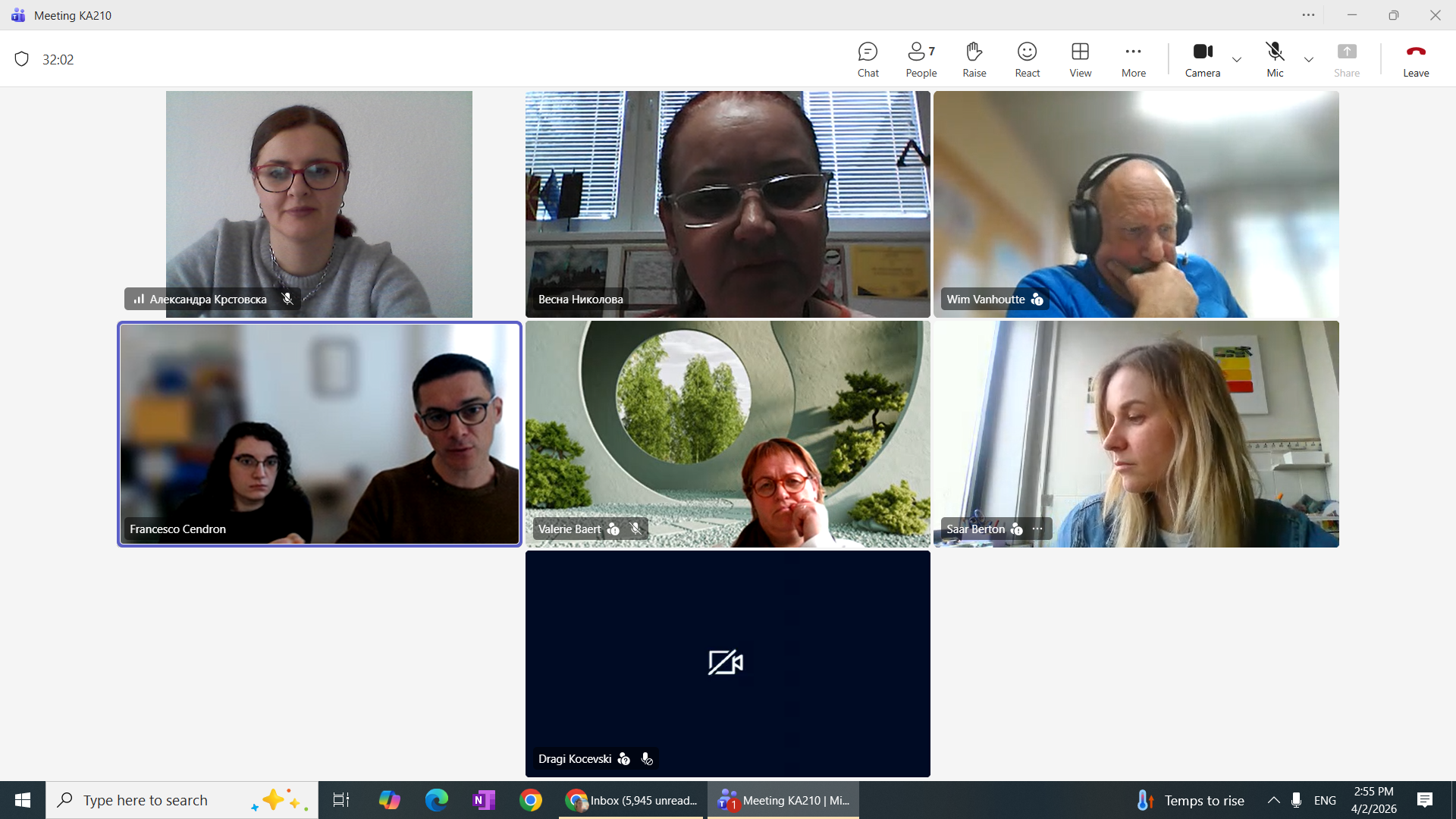 Online meeting 2 April 2026 — screenshot 2