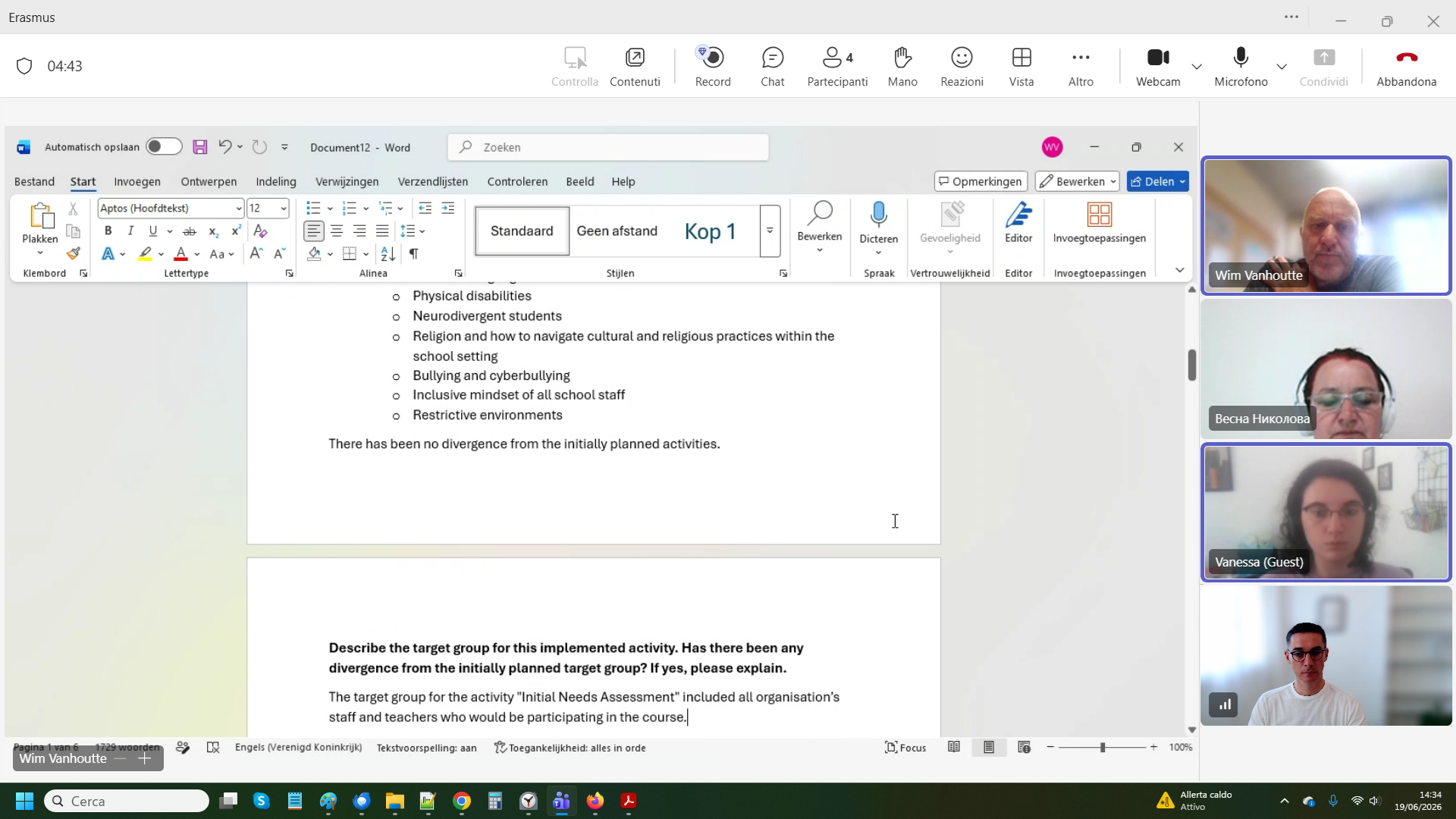 Online meeting 19 June 2026 - screenshot 1
