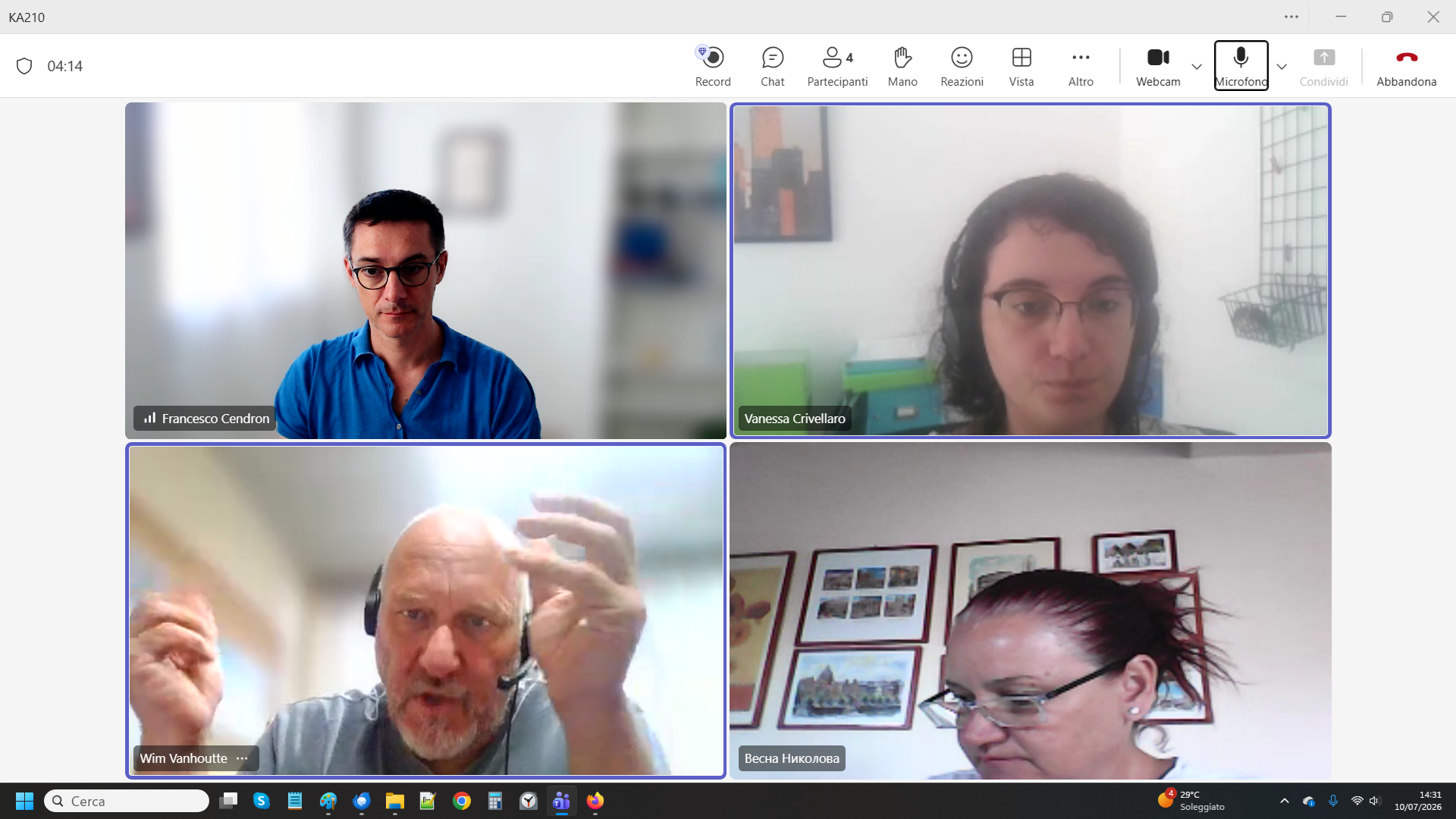 Online project meeting 10 July 2026 — screenshot 2