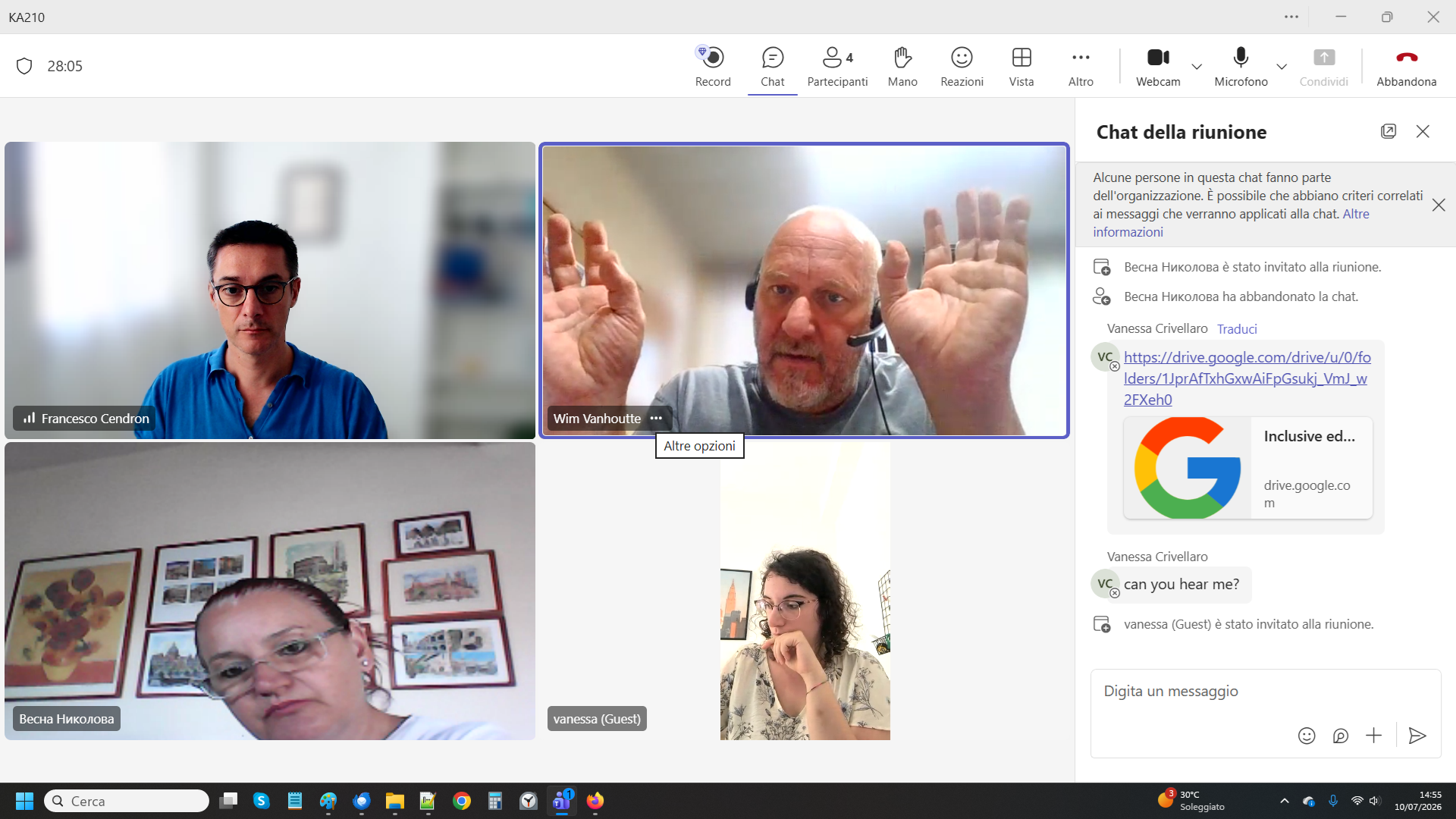 Online project meeting 10 July 2026 — screenshot 4