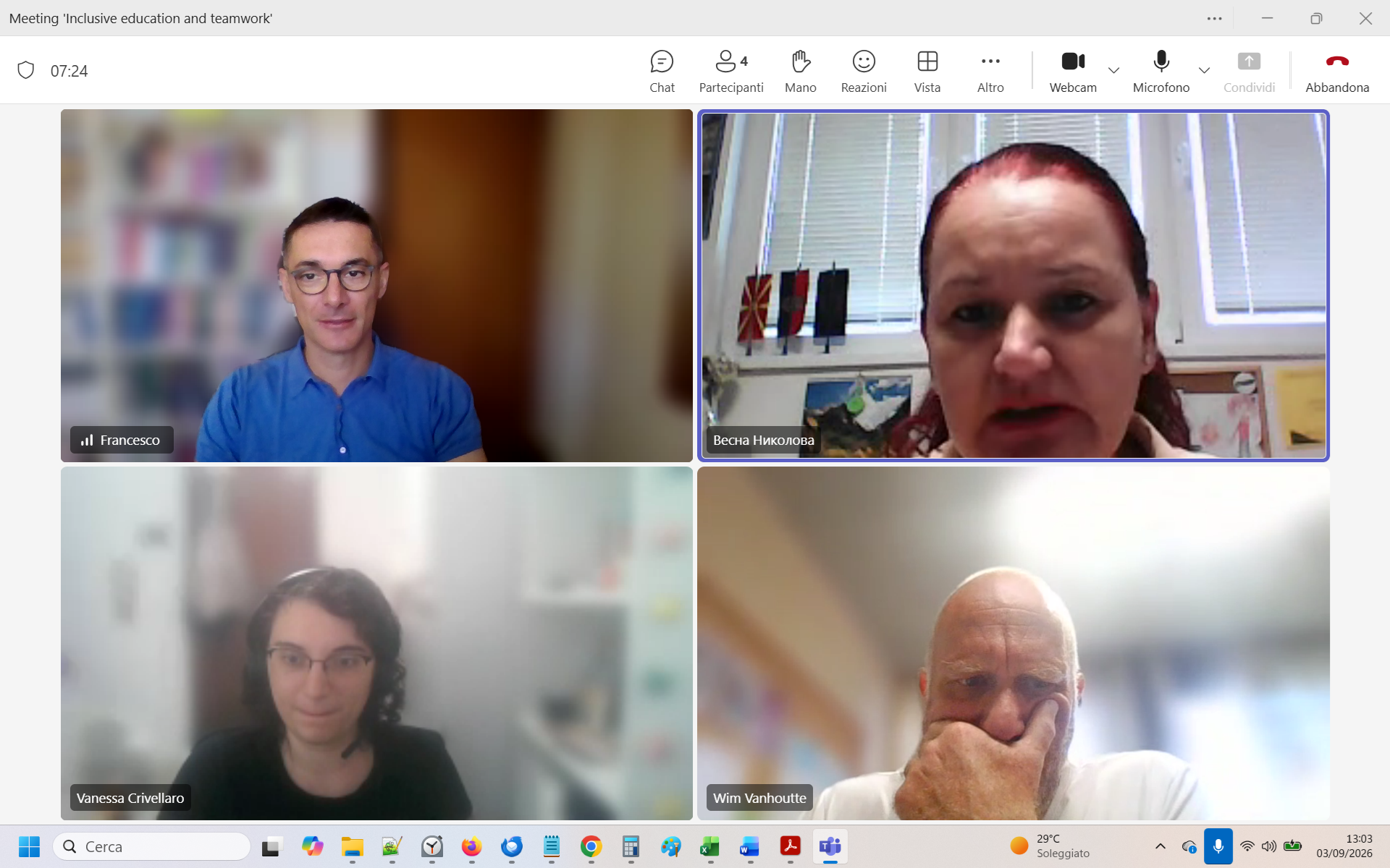 Online project meeting 3 September 2026 — screenshot 1