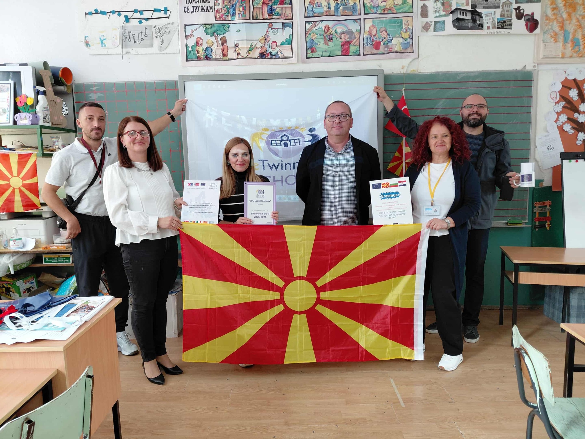Teachers presenting achievements