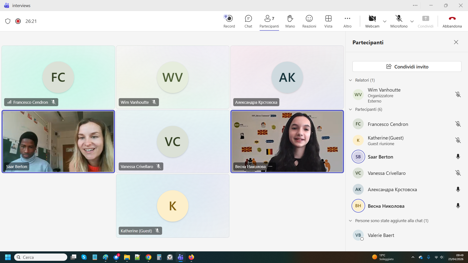 Student interviews 23 April 2026 — screenshot 3
